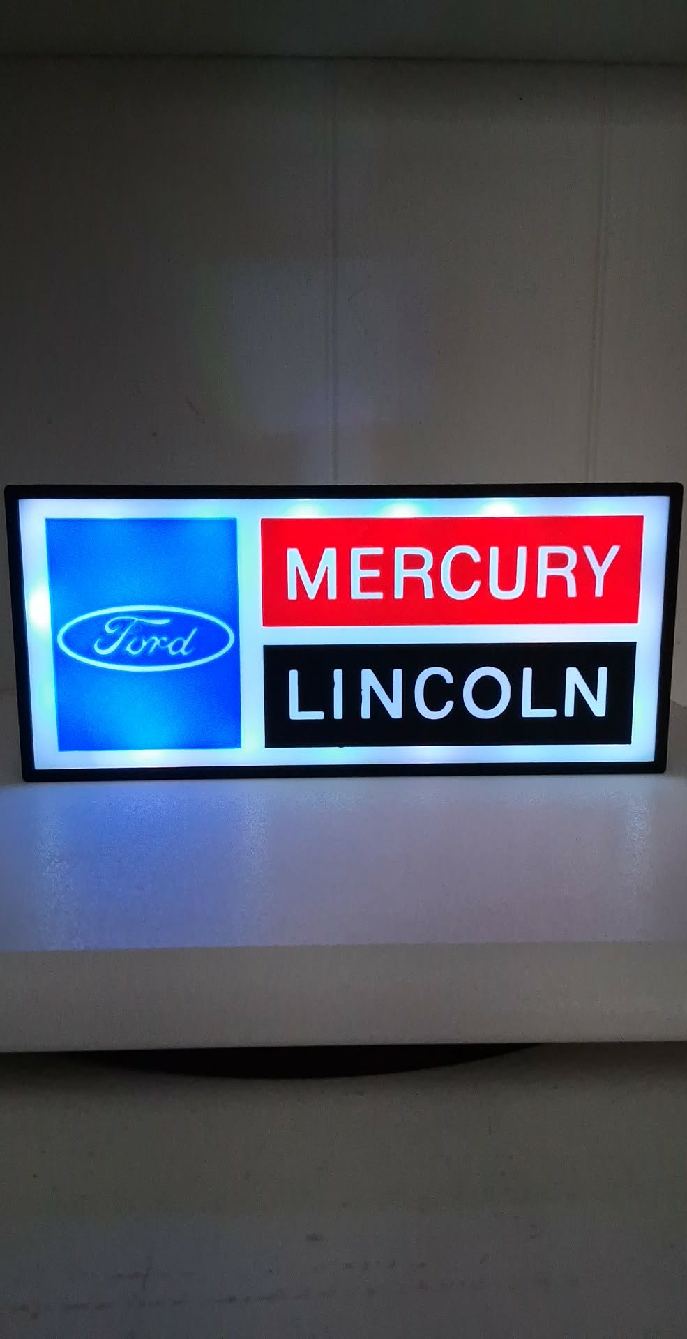 Ford Mercury Lincoln Light LED light box – custom 3D printed – Lit Layer Creations
